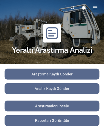 Yeraltı Araştırma Analizi Uygulama Șablonu