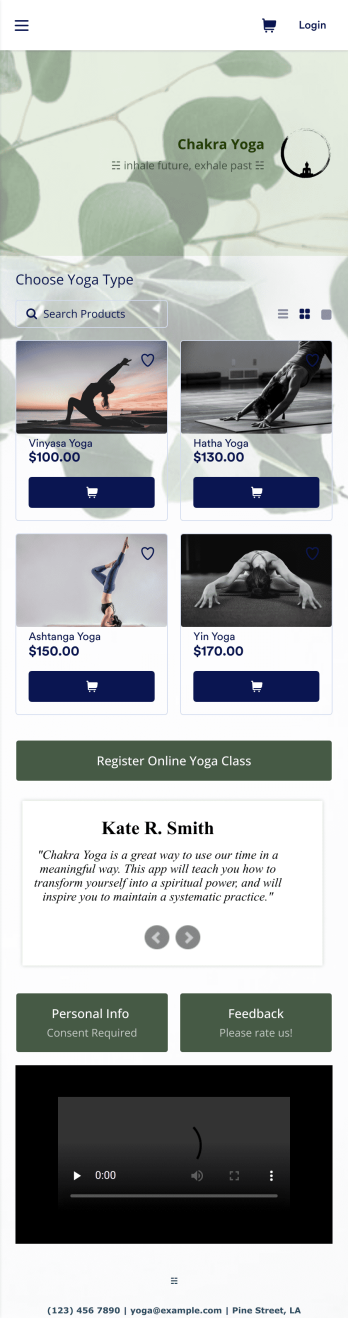 Yoga Studio App Template