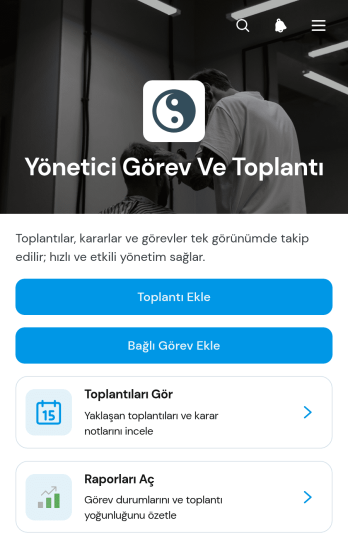 Yönetici Görev ve Toplantı Uygulama Șablonu