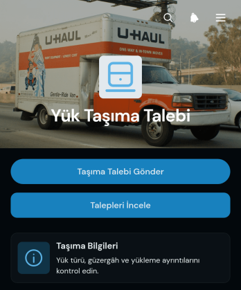 Yük Taşıma Talebi Uygulama Șablonu