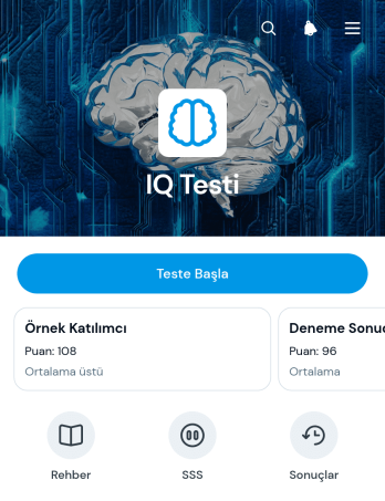 Zekâ Testi Uygulama Șablonu