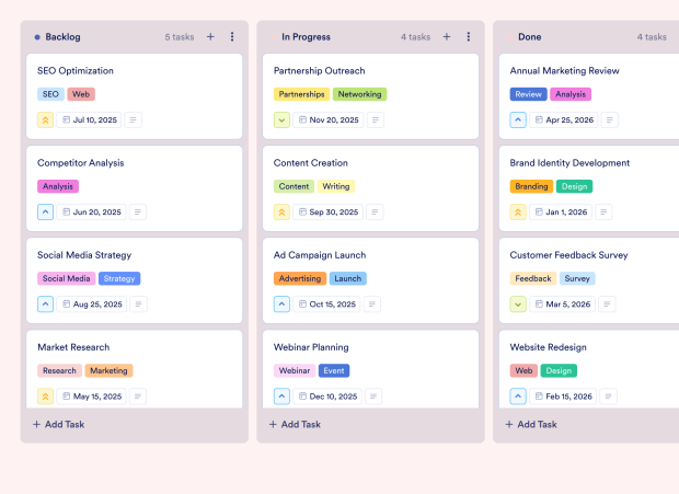 3 Month Marketing Plan Board Template Thumbnail