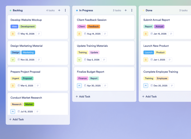 4 Quadrant To-Do List Board Template Thumbnail