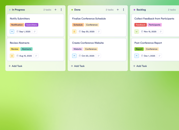 Academic Conference Presentation Tracker Board Template Thumbnail