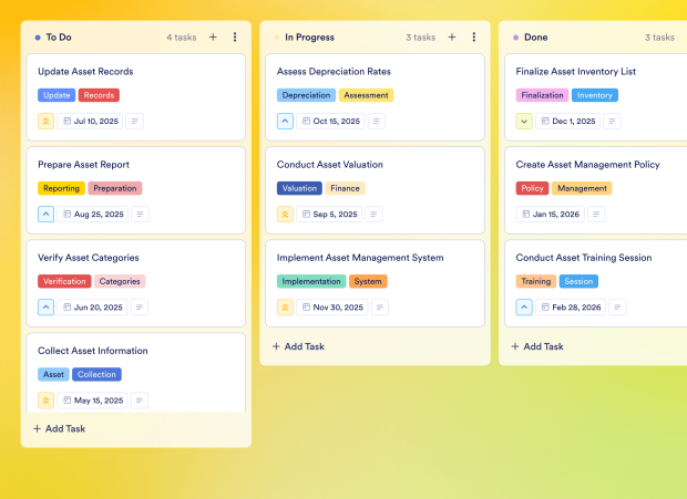 Access Asset Tracking Board Template Thumbnail