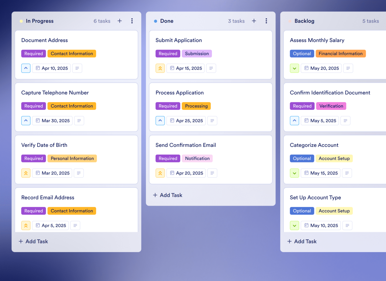 Account Management Board Template | Jotform
