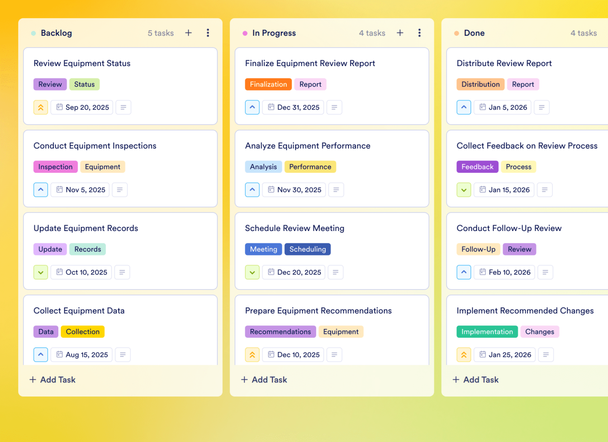 Annual Calendar Board Template Jotform