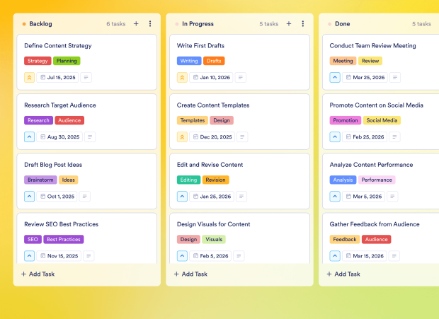 Blog Editorial Calendar Board Template Thumbnail