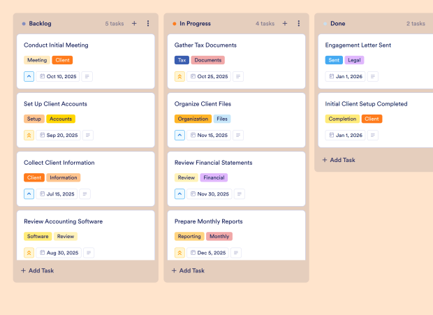 Bookkeepers Kanban Board Template Thumbnail
