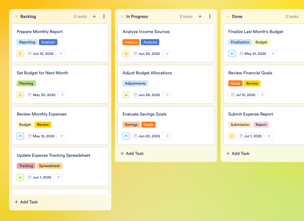 Budget Tracking Board Template Thumbnail