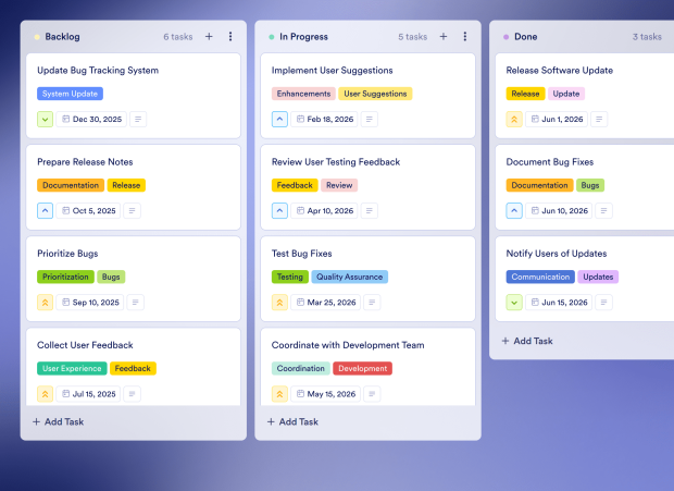 Bug Tracking Board Template Thumbnail