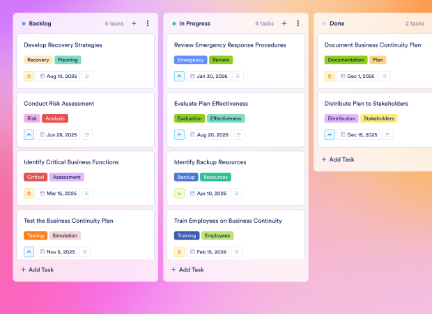 Business Contingency Plan Template Thumbnail