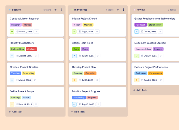 Business Goal Planning Board Template Thumbnail