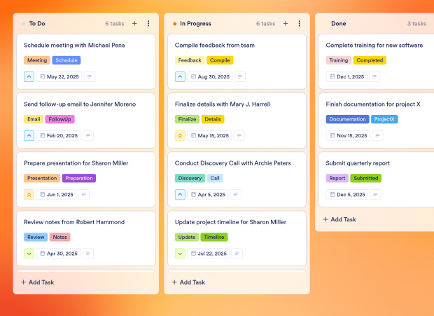 Call Notes Board Template Thumbnail