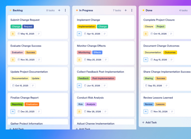 Change Control Process Board Template Thumbnail