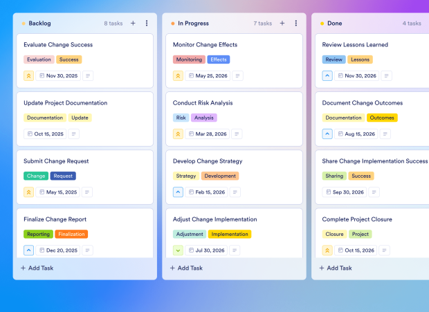 Change Control Process Board Template Thumbnail