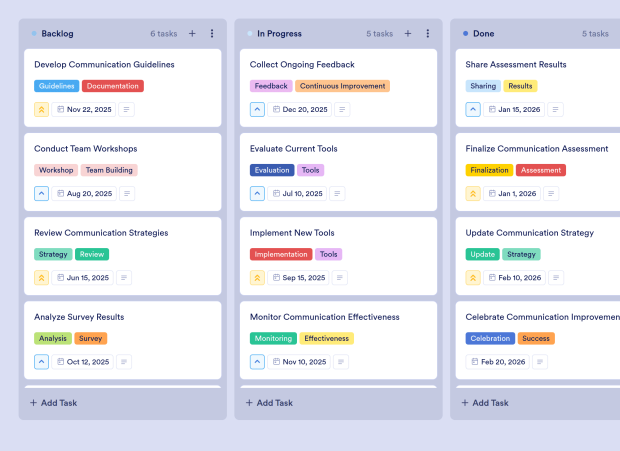 Communication Plan Board Template Thumbnail