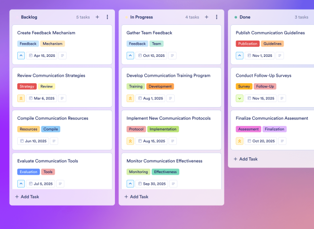 Communication Tracker Board Template Thumbnail