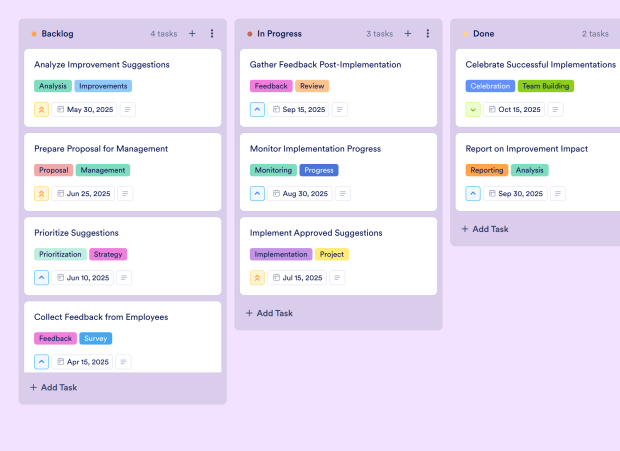 Company Process Board Template Thumbnail