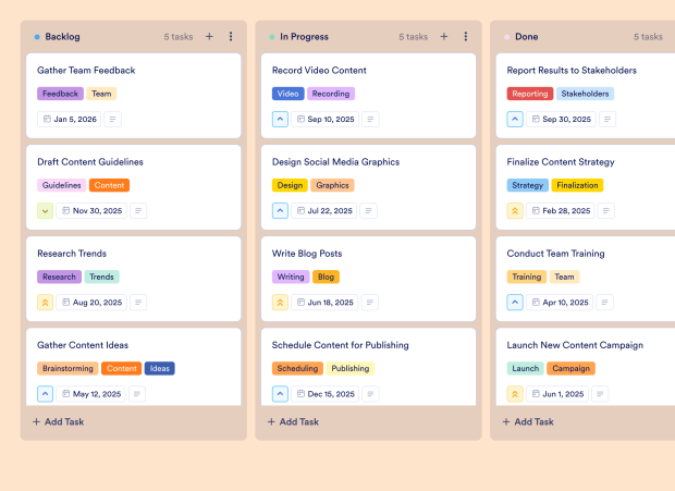Content Creation Board Template Thumbnail