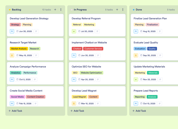 Conversion Funnel Backlog Board Template Thumbnail
