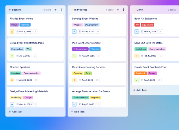Corporate Calendar Board Template Thumbnail
