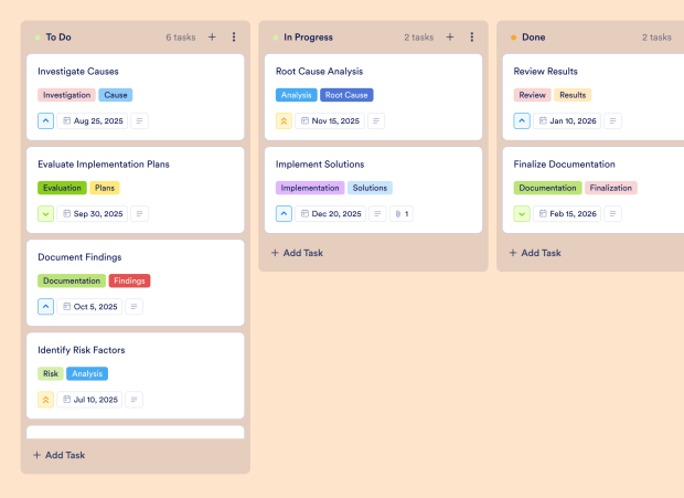 Corrective Action Plan Board Template Thumbnail