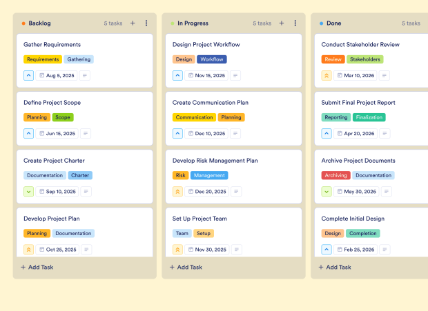 Creative Project Plan Board Template Thumbnail