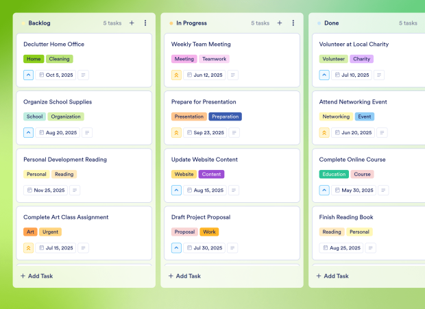 Daily Calendar Board Template Thumbnail