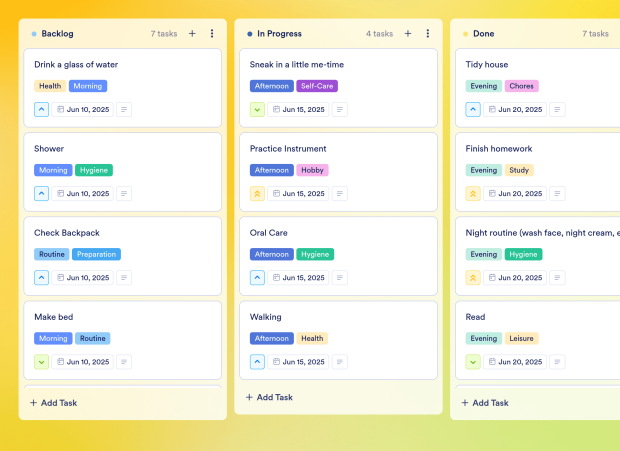 Daily Routine Board Template Thumbnail
