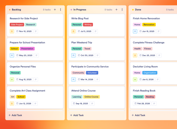 Daily Schedule Board Template Thumbnail