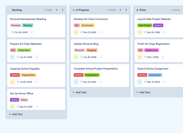 Daily Task Management Board Template Thumbnail