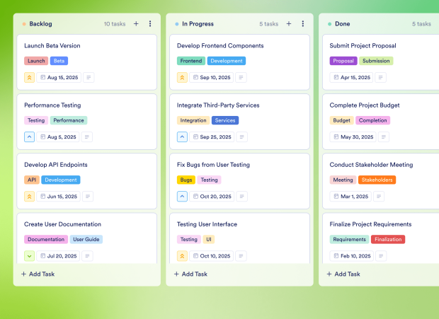 Deliverable Tracker Board Template Thumbnail