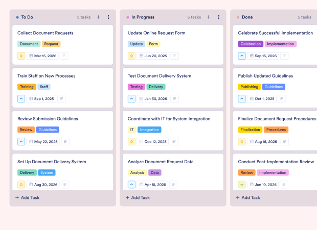Document Management Plan Board Template Thumbnail