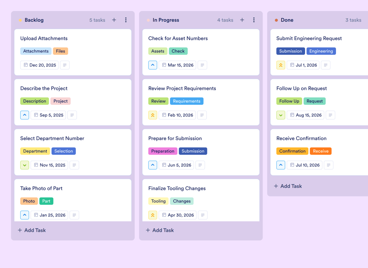 Engineering Project Board Example Digital Engineering Plan Board Template | Jotform