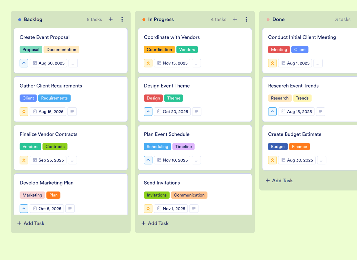 Event Master Plan Template | Jotform