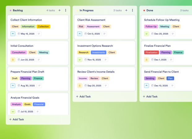 Financial Management Board Template Thumbnail