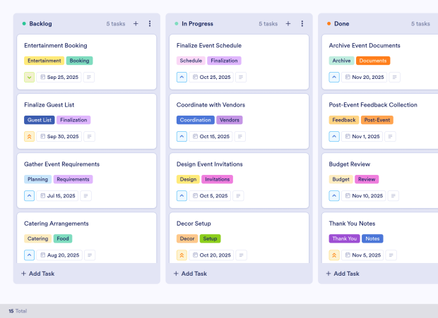 Fundraiser Event Planning Board Template Thumbnail