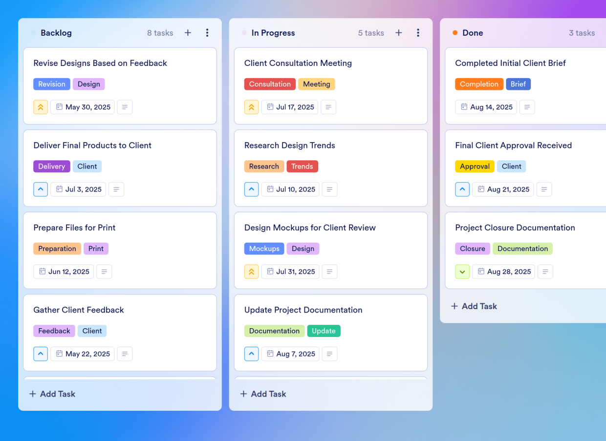 Graphic Design Board Template | Jotform