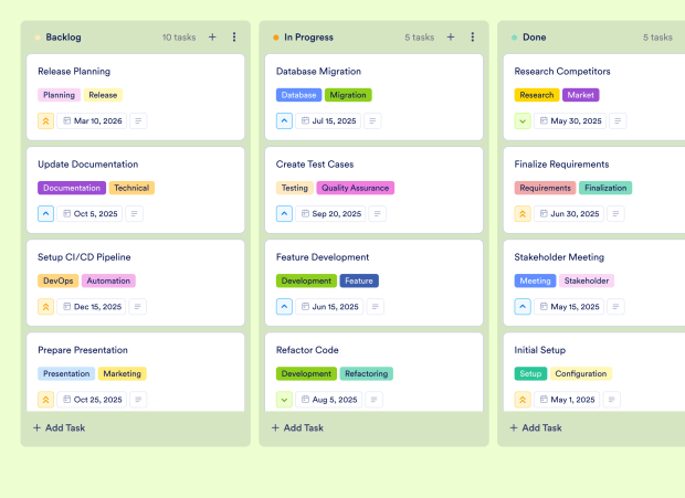 GTD Board Template Thumbnail