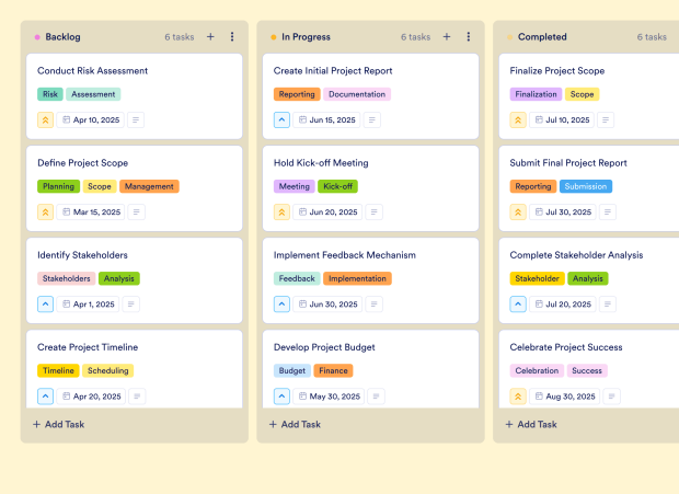 Implementation Plan Board Template Thumbnail