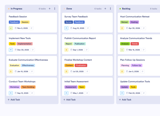 IT Communication Plan Board Template Thumbnail
