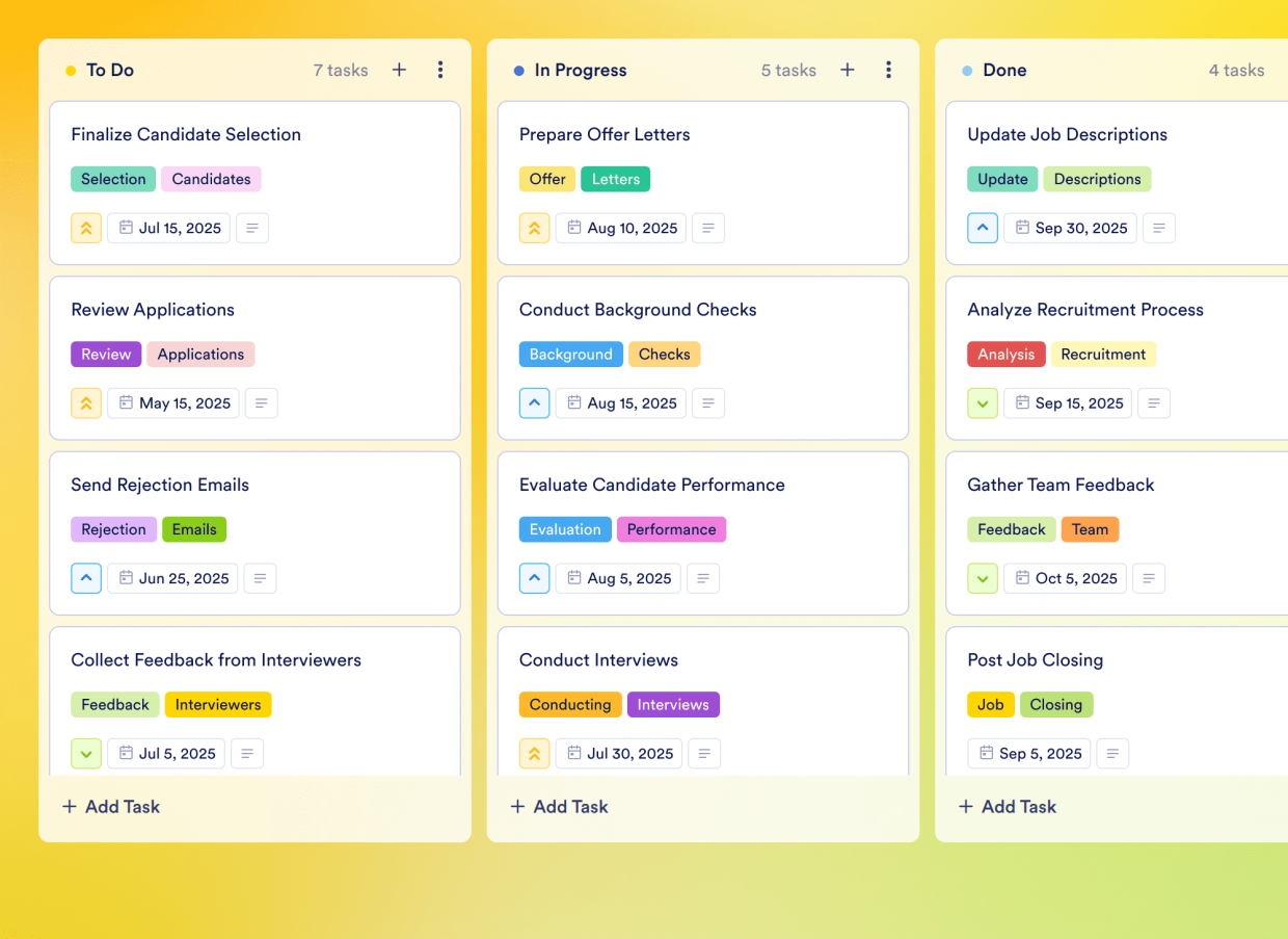 Job Hunting Board Template Jotform
