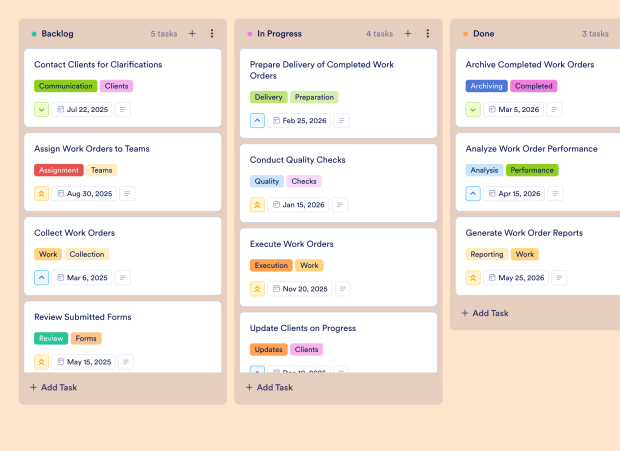 Job Process Board Template Thumbnail