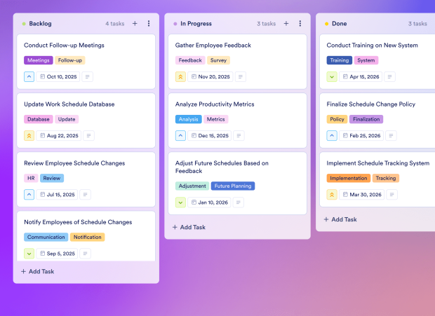 Job Schedule Template Thumbnail