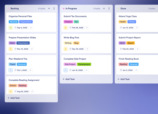 Life Schedule Board Template Thumbnail