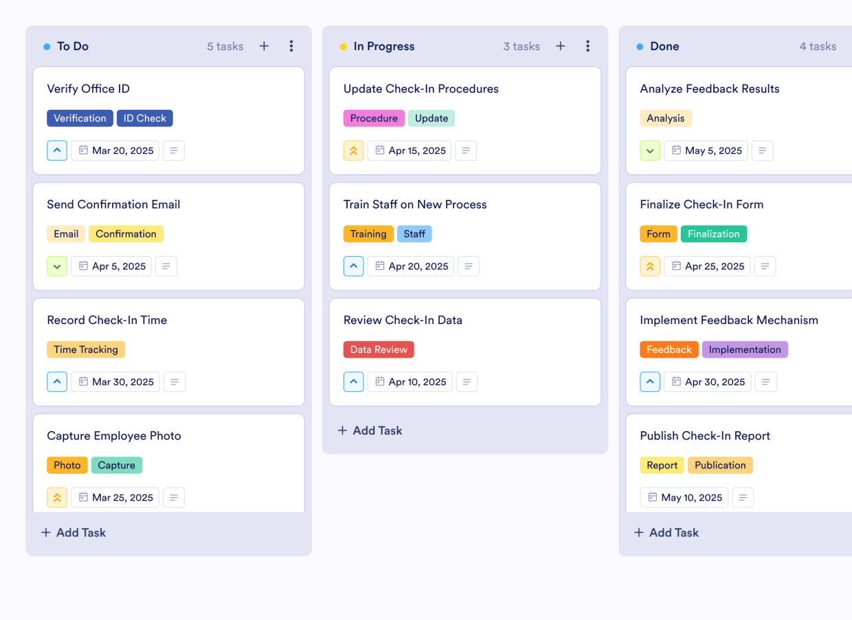 Manager Check In Template | Jotform