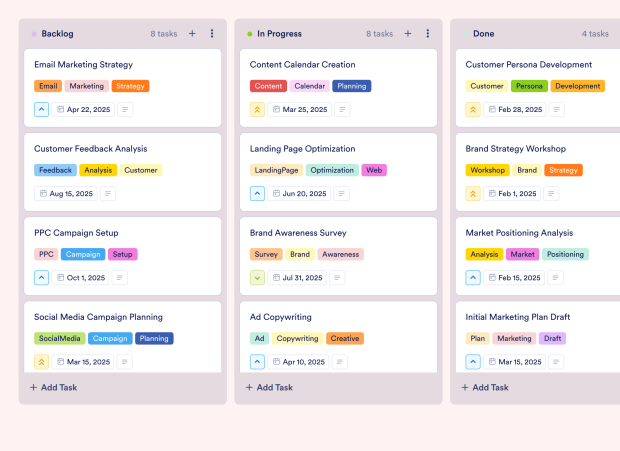 Marketing Activities Board Template Thumbnail