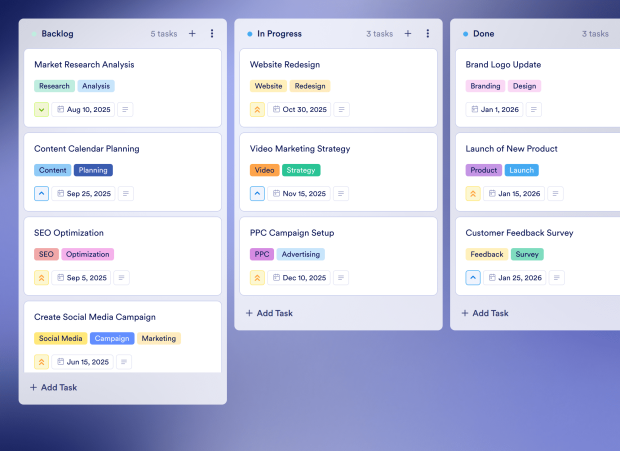 Marketing Project Management Board Template Thumbnail