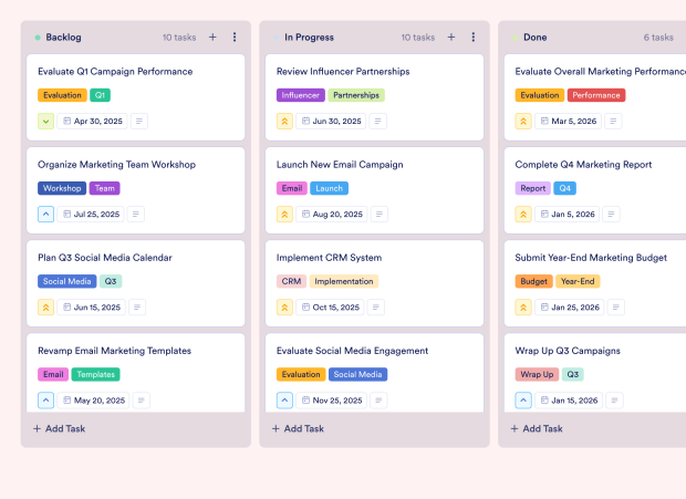 Marketing Tracker Board Template Thumbnail